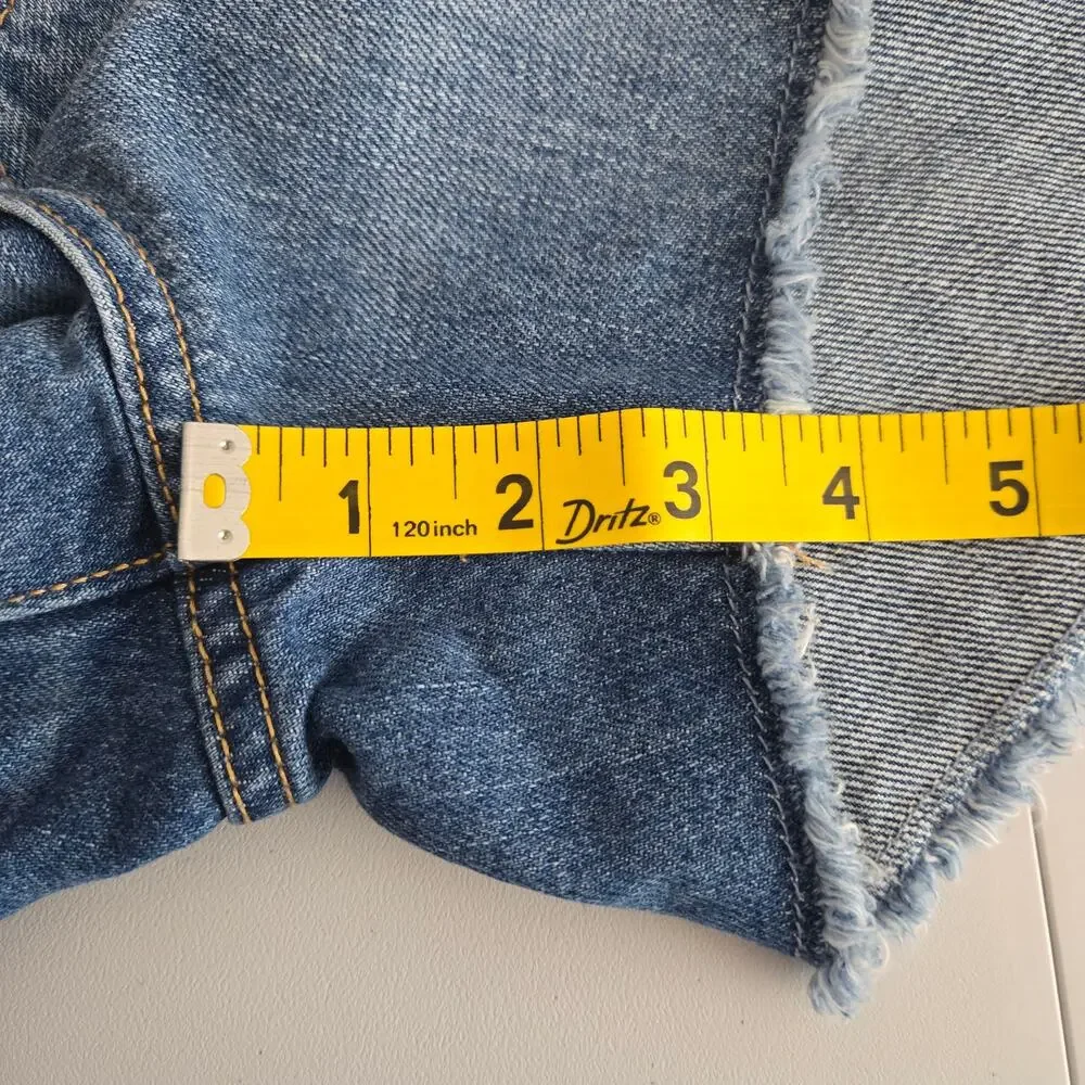 Old Navy Girls Jean Shorts High-Rise Adjustable Waist Size 14 Cutoff Distressed